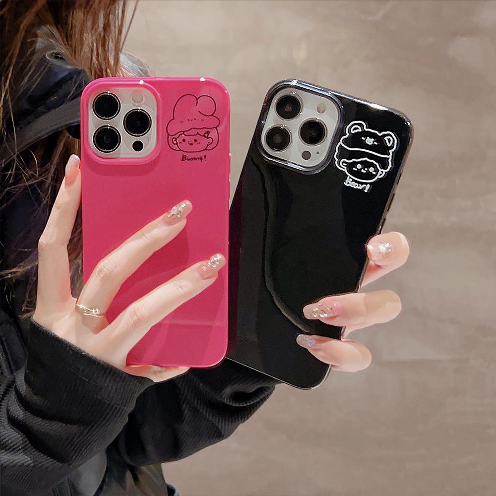 Couple Suitable for Iphone16 Apple 15pro Max Mobile Phone Case 11/Xs Glossy 8p Silicone 14 Couple 12 Soft