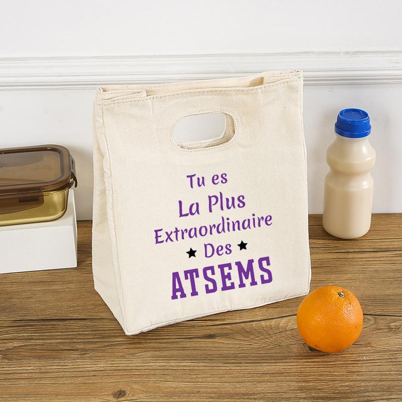 Une Super Atsem Toi Ne S'oublie Jamais Comme Print Lunch Bag Summer Jiuce Ice Cooler Bag Picnic Insulated Thermal Bag Astem Gift