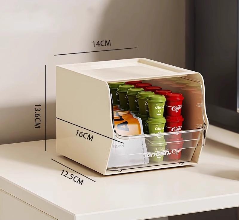 Office Desktop Storage Box Organizer Kitchen Clear Drawer Tea Bag Storage Container Capsule Coffee Instant Milk Tea Storage Rack 5390₽