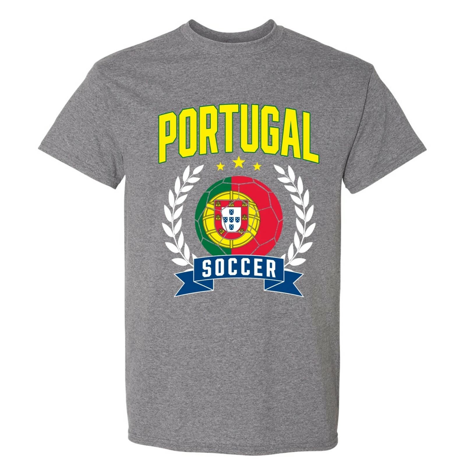 Portugal Soccer Laurel - World Football Cup T Shirt - Graphite Heather XL