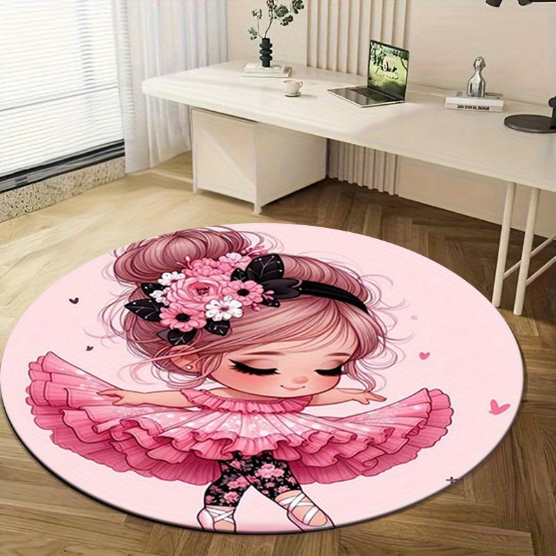 1pc Cute Cartoon Design Home Office Outdoor Round Carpet Gift, Perfect for Decor and Fun!RA1526