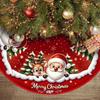 1pc Santa Claus Reindeer Pattern Christmas Tree Skirt - Soft Plush Xmas Decor, Festive Tree Base Ornament for Home/Winter Party