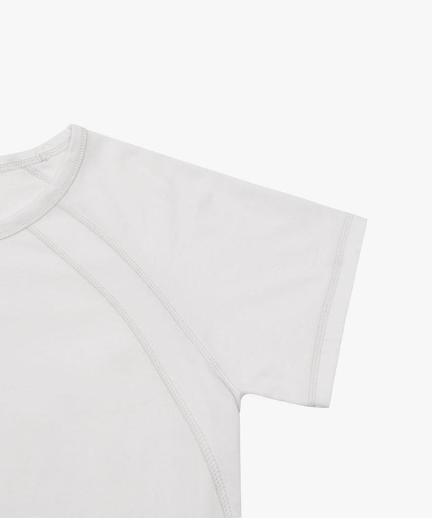 Liomeu Asymmetrical Cut Short Sleeve T-Shirt_White : Radiant092