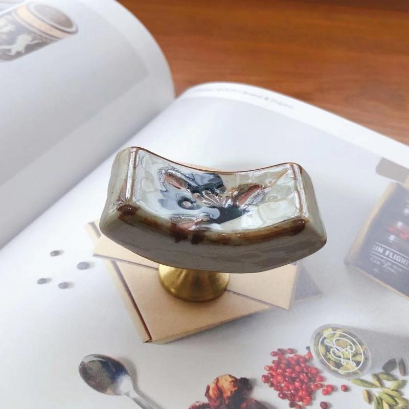 Ceramic Door Handles French Vintage Furniture Handle Cupboard Kithen Cabinet Wardrobe Drawer Closet Pulls Diy Decor