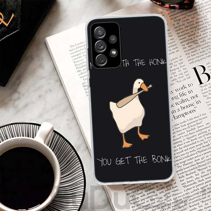 Cartoon Duck Goose Game Phone Case For Samsung Galaxy A15 A14 A54 A13 A53 A12 A52S A55 A22 A23 A24 A32 A33 A34 A25 A35 A03S A04S