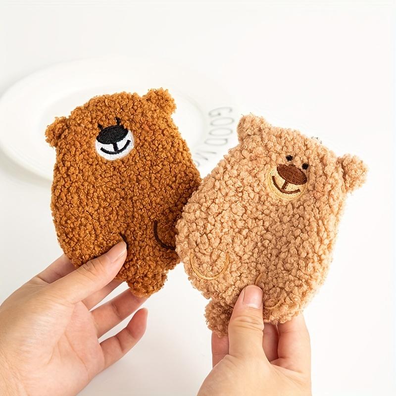 Niedliche Bär Plüsch Geldbörse Schlüsselanhänger für Kopfhörer Lippenstift Bargeld Kleine Gegenstände Aufbewahrung