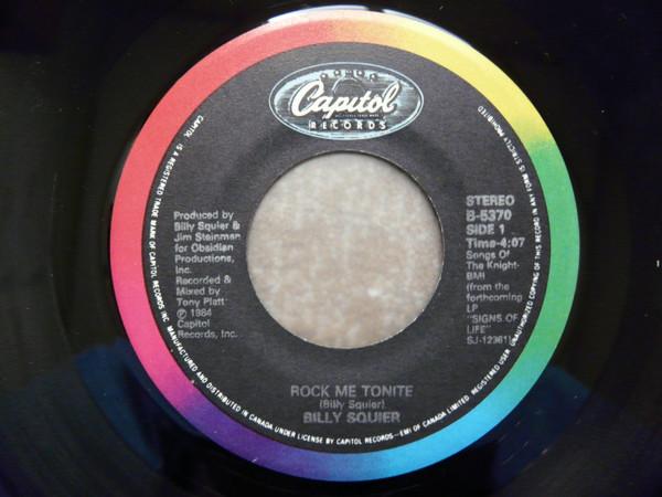 

7-дюймовая пластинка BILLY SQUIER - Rock Me Tonite B5370 CAPITOL 1984 Канада Рок Б/У