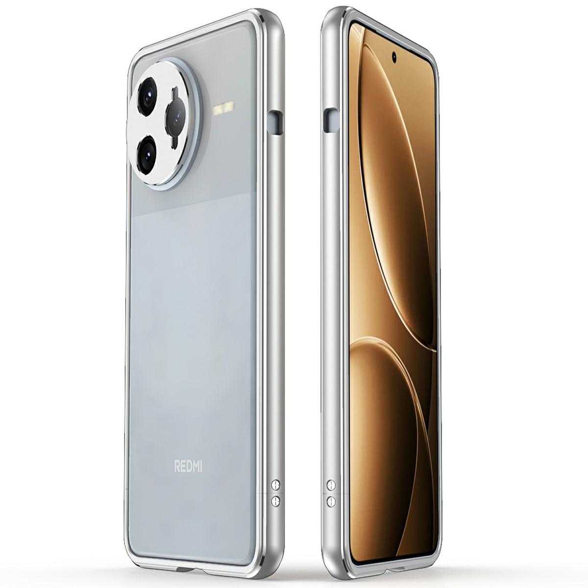 

Для Xiaomi Poco F7 Ultra 5G/Redmi K80 Pro 5G Бампер Металева рамка Чохол для телефону із захистом об єктива камери Silver/Silver