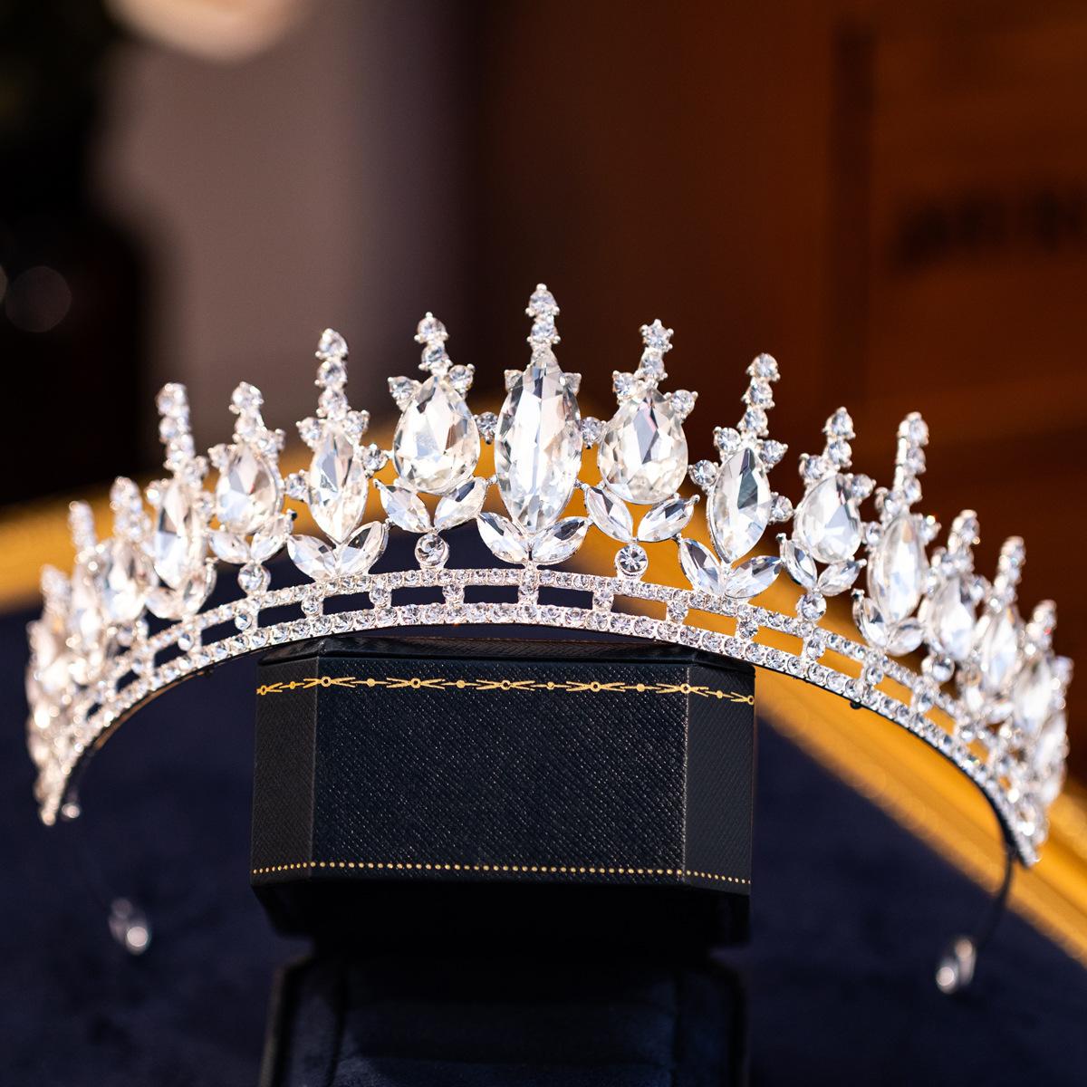 

Свадебная корона мода кристалл день рождения головной убор винтаж королева аксессуары для волос выпускной корона оригинал