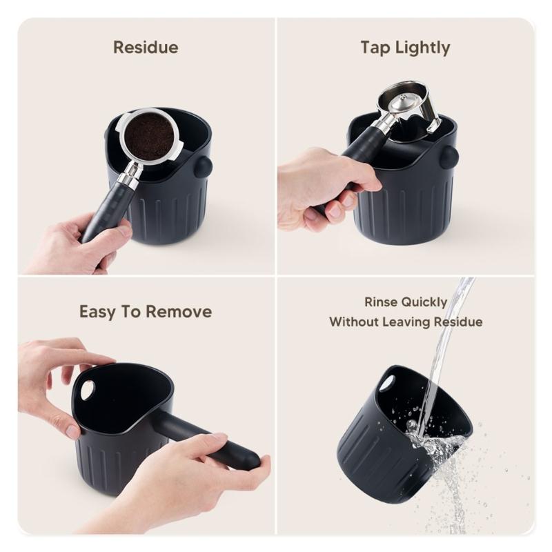 Convenient Coffee Dregs Bins  Multipurpose Antislip Coffee Grounds Bins  Durable ABS Coffee Waste Container for Home Bar