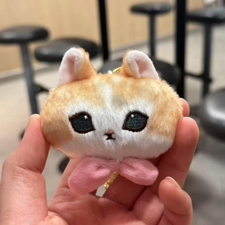 Cartoon Cat Plush Keychain With Pp Cotton Filling For Backpack Decor And Gift For Kids