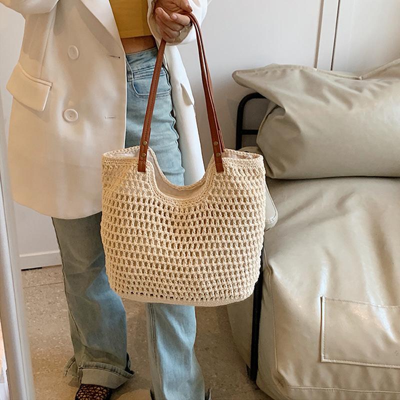 Beach Seaside Vacation Bag Women's Large Capacity Shoulder Bag New Versatile Fashion Shopper Handbag