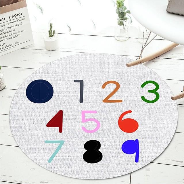 

Милый круглый ковер с мультяшными животными, ковер для гостиной, спальни, простой моющийся нескользящий коврик для компьютерного кресла, коврик для зоны 40cm