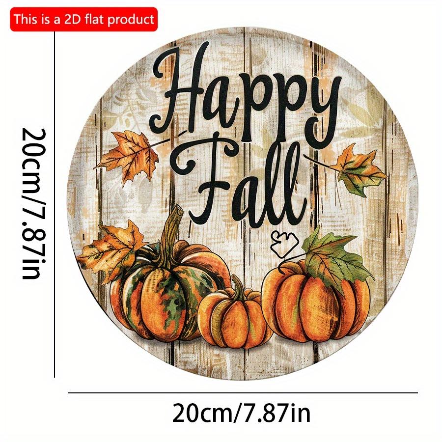 2d Flat 20*20cm, Autumn Home Decoration, Autumn Circular Wooden Creative Decoration Logo, for Home, Club, Garden, Bedroom, Bar Decor.