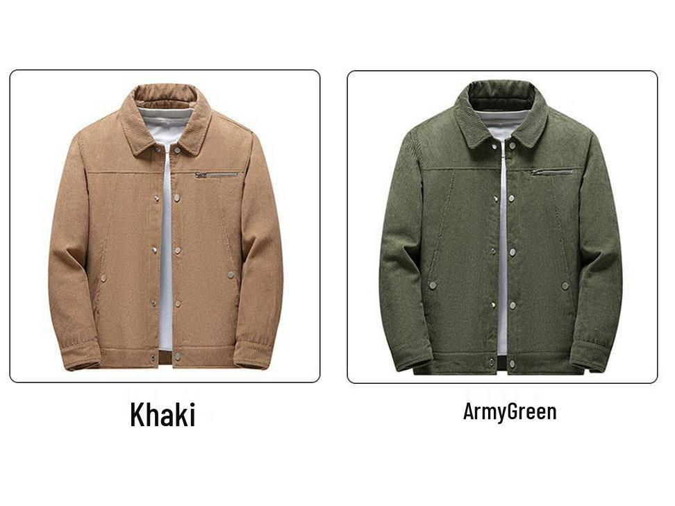 Men's Plus Size Casual Korean Lapel Cardigan Jacket for Autumn and Winter