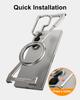 Oatsbasf Metal Minimalist Z Case for Samsung Galaxy Z Fold 7 with 360°Rotation Ring Stand Magnetic Phone Cover Shockproof Bumper