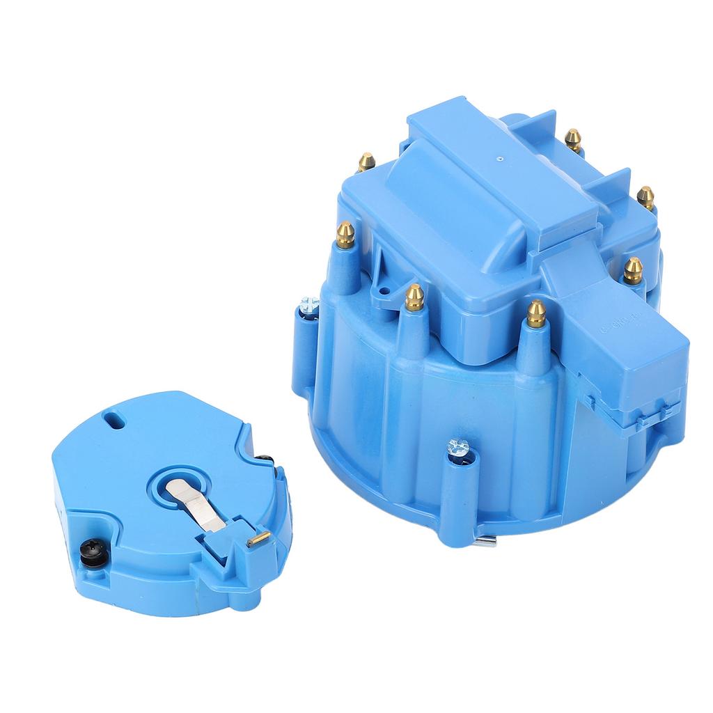HEI Distributor Cap and Rotor Heavy Duty Large Distributor Cap Set for SBC 283 305 307 327 350 400 K549 Blue