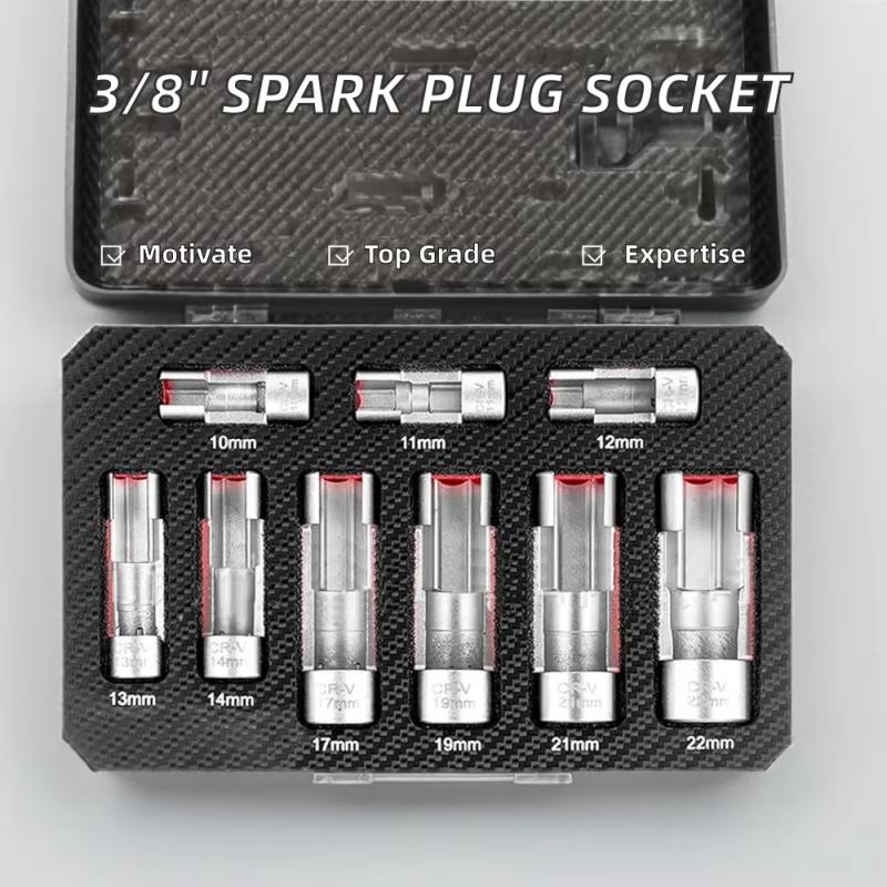 9PCS Oxygen Sensor Removal Tool Set With Slotted Sockets And Fuel Line Disconnect Wrench For Automotive Repair Mechanic Tools