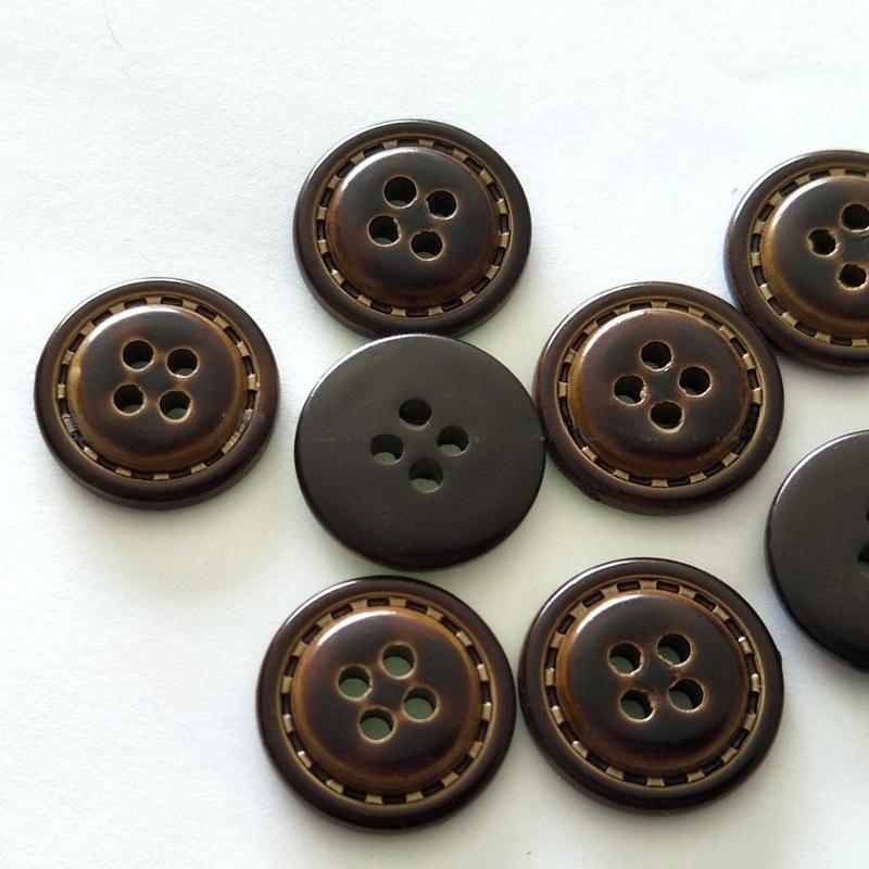 10ks Kulaté 4-dírkové knoflíky 15/20/25mm Odolné ABS plastové knoflíky Knoflíky na kabát svetr