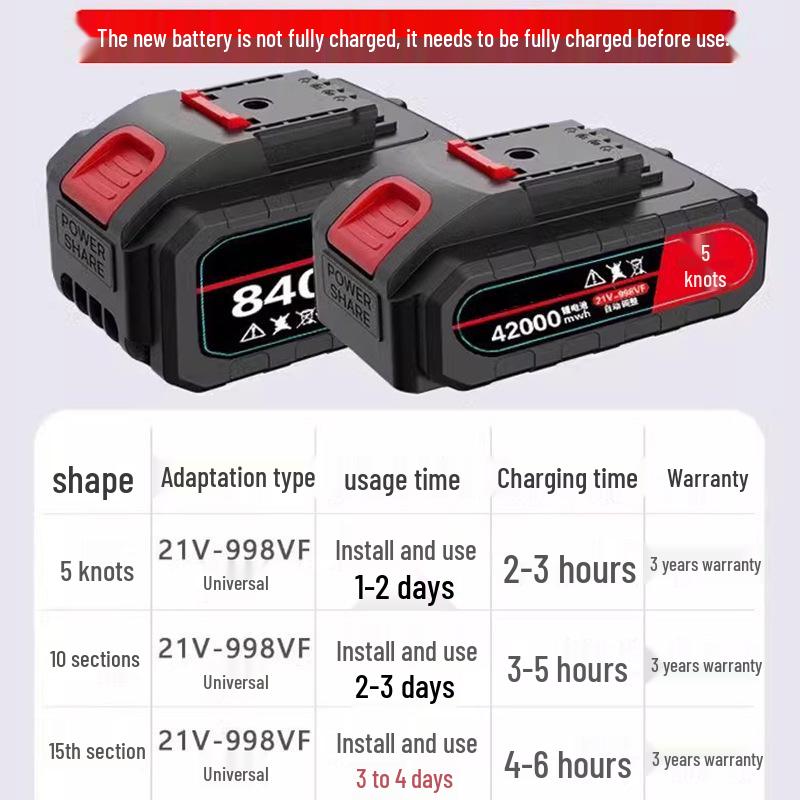 21V Rechargeable Handheld Drill with Large Capacity Lithium Battery