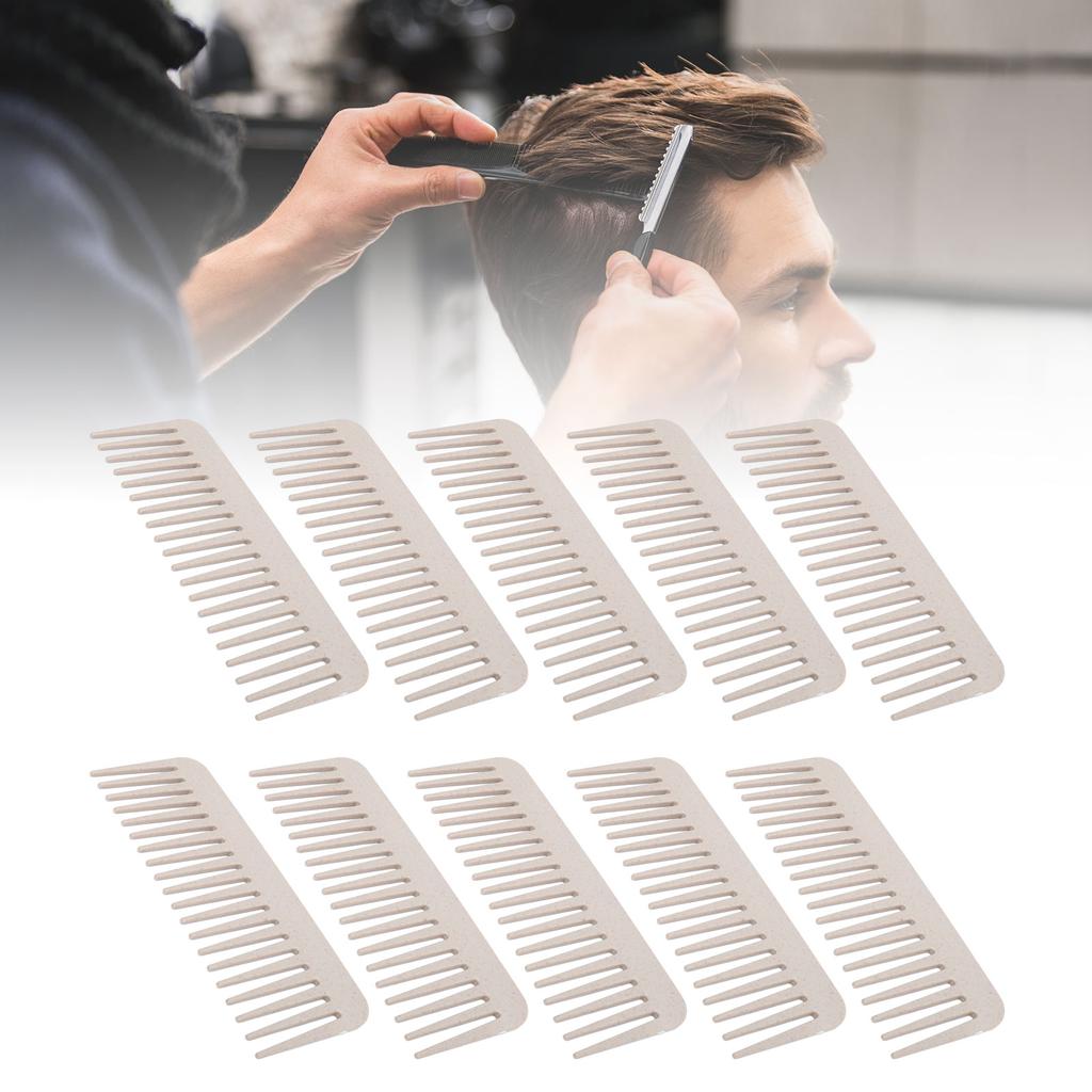10 Pack Wheat Straw Wide Tooth Detangling Comb Easily Detangles Wet Dry Hair Wide Tooth Detangling C