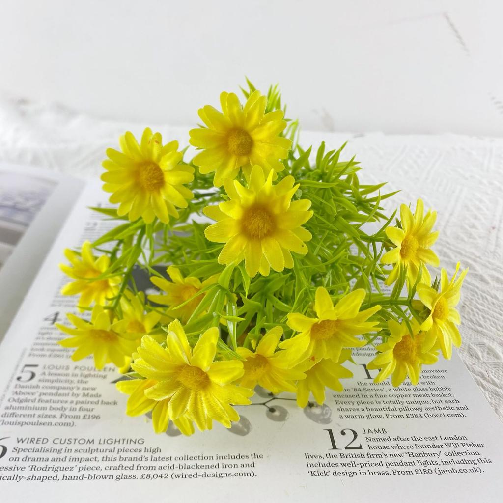 25 Mesh Youle Chrysanthemum Simulation Flower Home Decoration Photography Props Wedding Camping Decoration