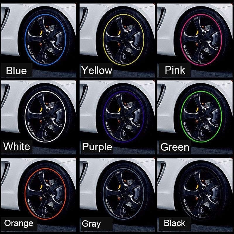 8M Car Wheel Rim Protector Decor Strip Rubber Tire Guard Line Rimblades Car Styling Moulding Trim