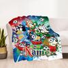 Bluey's Soccer Fun Personalized Name Blanket Gift Customizable Blanket Durable Comfort for Couch Home Decor Bedding Living Room for All Occasions