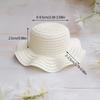 Wavy Edge Cute Straw Hat BJD Straw Hat Pet Hat Cotton Baby Hat Mini Hat Doll Hat Toy Hat Small Hat