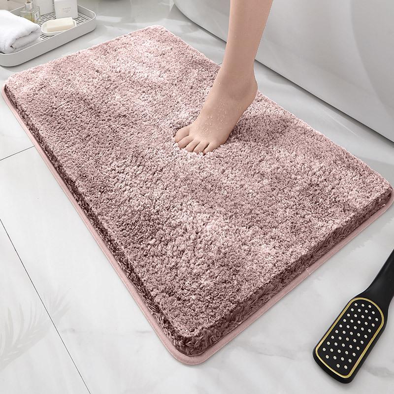 Thickened U-Shaped Non-Slip Absorbent Toilet Mat - Dirt-Resistant Bathroom and Bedside Carpet