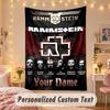 Custom Personalized Tapestry,Rammstein Print Custom Name Text Wall Art Hanging for Bedroom