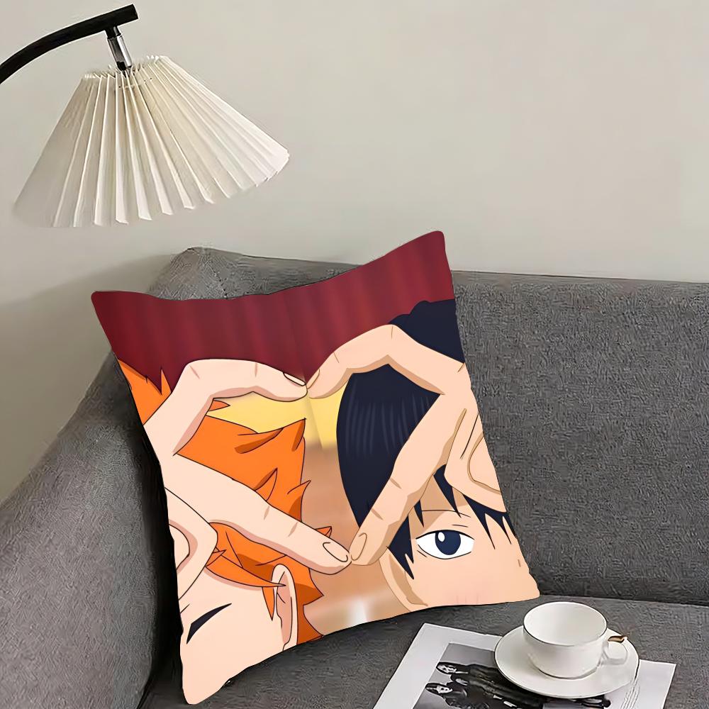 Poszewka na poduszkę Haikyuu Dwustronna pluszowa poszewka na poduszkę – Do samochodu, sofy, sypialni, idealna na prezent.