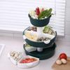 3 Tier Rotable Hot Pot Vegetable Tray Multifunctional Rotating Hot Pot Platter Fruit Snack Plate for Home Kitchen