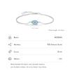 MODIAN Pure 925 Silver Fashion Natural Turquoise Blue Eyes Bracelet Chain Link For Women Pave Setting CZ Fine Jewelry