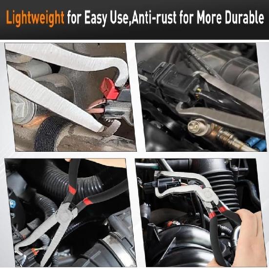 Electrical Disconnect Pliers Connector Hose Pliers Electrical Hose Removal Pliers Fuel Line Disconnect Tool Set(3PCS)