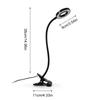 LED Reading Table Light Horn Model Eye-Caring Night Light 360°Flexible Study Read Light for Photographing Reading Makeup