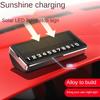 1PC Solar Car Phone Number Plate Led Lighting Temporary Parking Card Hidden Plates Car Park Stop Multiple Number Parking Gadgets