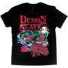 American Vintage Shortsleeved Tshirt with Round Neck Anime for Both Unisex and Women From The Demon Slayer Series