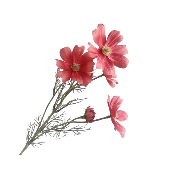 Künstliche Cosmeenblüten 6 Köpfe Kunstseiden-Cosmeen mit Stiel Falscher Wildblumenstrauß für Vase Hochzeitsparty Frühling Sommer Heimdekoration