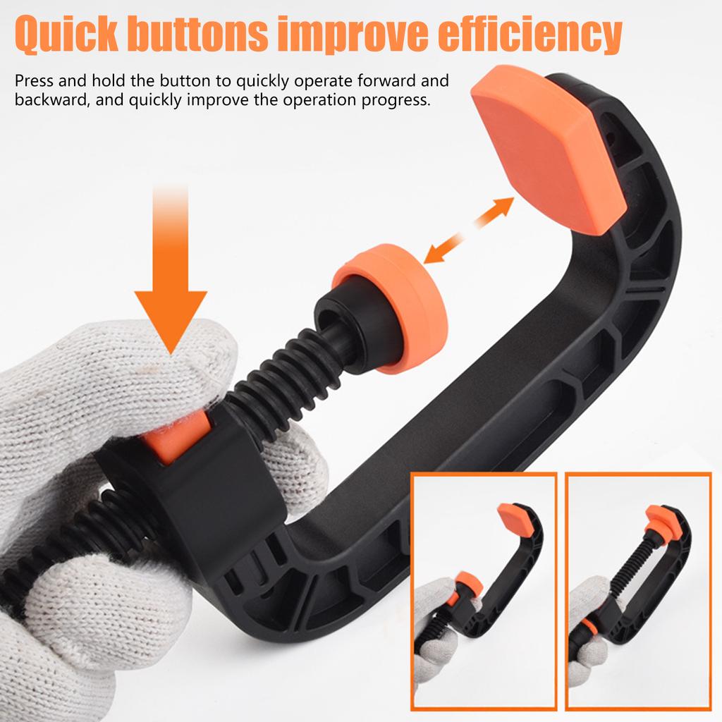 Quick Release C-Clamp G-Clamp Woodworking Plastic Clamp Tool With Ergonomic Handle For DIY And Repair