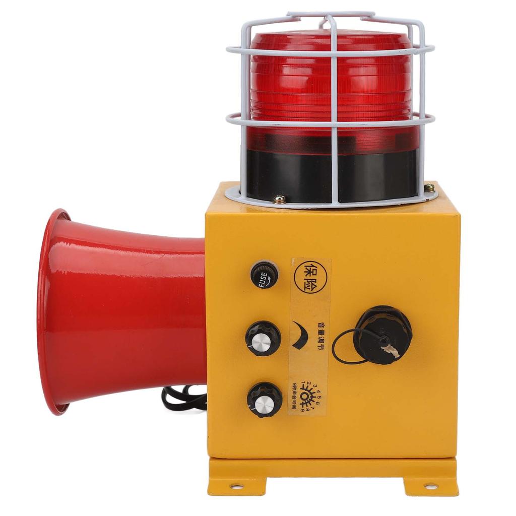 Industrieller Ton- und Lichtalarm Maximum 130DB 9 Töne Helles Warnlicht Wasserdichte Alarmsirene