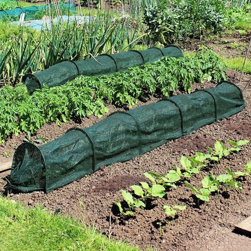 1PACK 2-in-1 tragbares Gewächshaus Sonnenschutz, 3 Meter langer Schnellverschluss Gartentunnel Sonnenschutzabdeckung