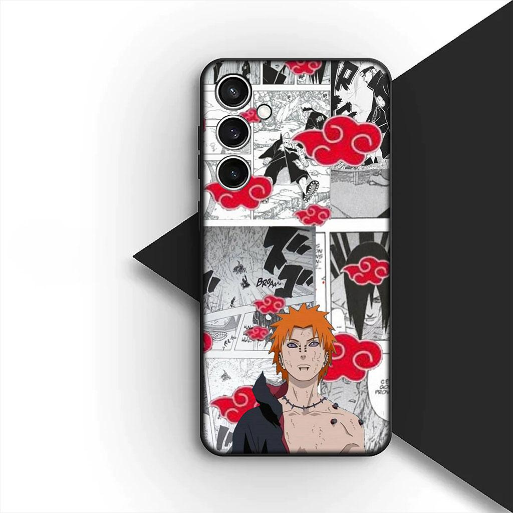 Handyhülle für Samsung Galaxy S25 S24 S23 FE Ultra Plus S7 Edge S25+ S23+ A56 5G Hülle Weiche Hülle Schmerz Narutos Akatsuki Poster