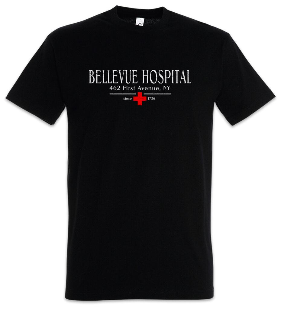 Bellevue Hospital T-Shirt Herren Damen T-Shirts Top Neues Logo Symbol Amsterdam Schild Pfeil