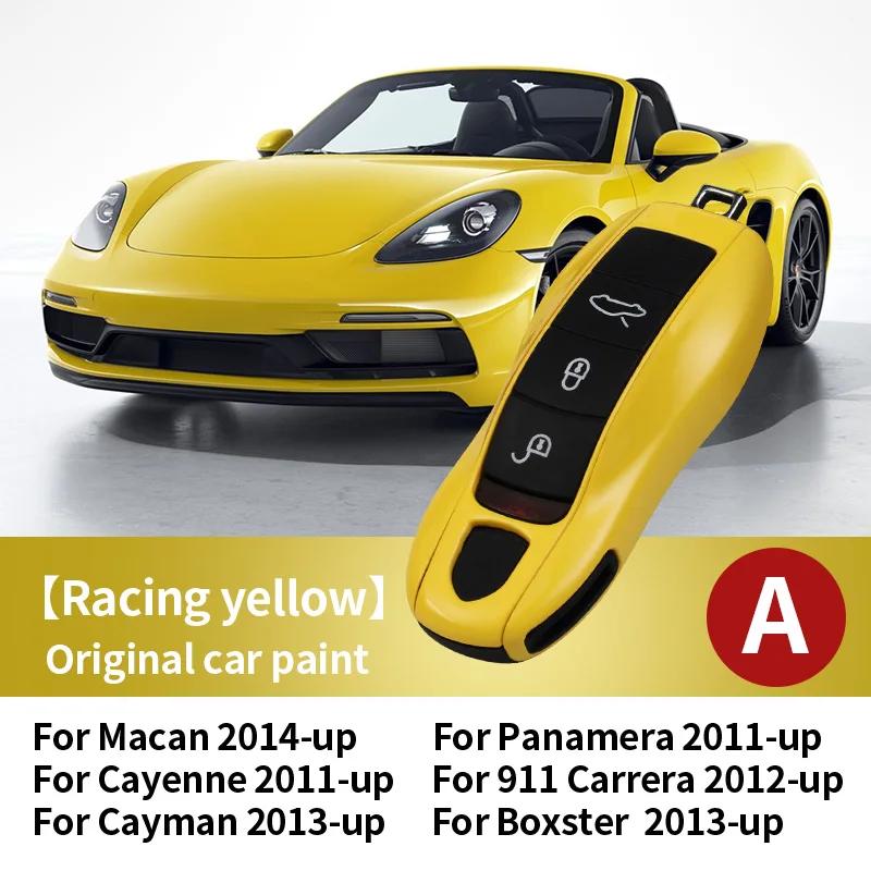 Car Key Paint Protective Case Keyless Cover For Porsche Cayenne Mancan Panamera 911 718 Boxster Cayman Taycan Replacement Shell