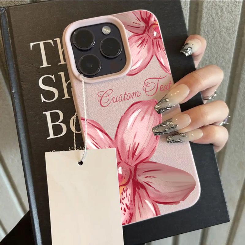 Pink Sweet Lily Pattern Phone Case For iPhone 17 Pro 16 15 14 Plus 13 12 11 Pro Max Pro 16E 17 Air Shockproof Soft Cover