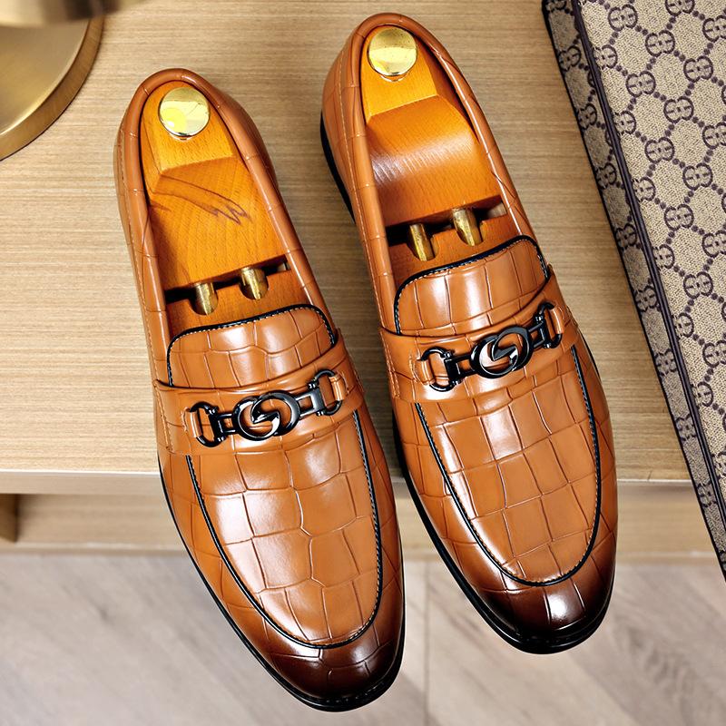 Fashion Big Size Leather Shoes for Men Fashion Casual Spring Autumn Men's Dress Shoe New Designer Luxury Wedding Shoes Loafers Male