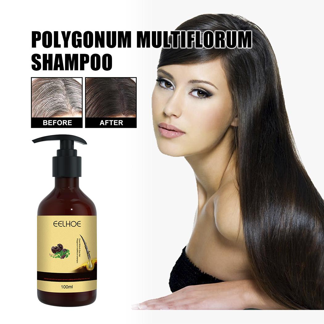 

IDH Натуральное затемнение черных волос Polygonum Multiflorum Шампунь Питательный Восстанавливающий