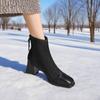 French Chunky Heel Ankle Boots - Autumn/Winter 2025: Versatile, Comfortable, Square Toe, Slimming Boots