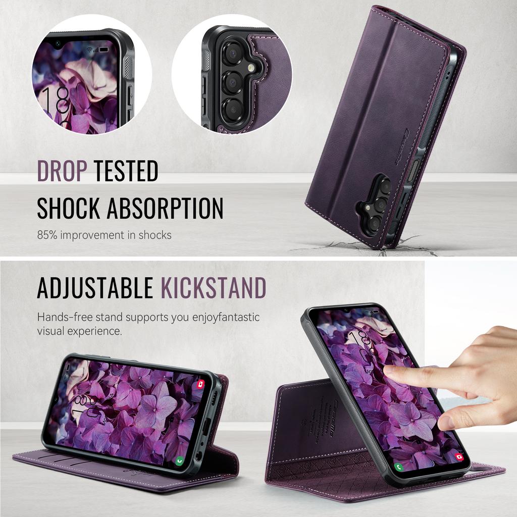 For Samsung Galaxy A14 5G/Galaxy M44 5G/Galaxy A14 4G Magnetic Case RFID Blocking Detachable Wallet Leather Phone Cover